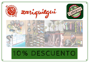 oferta BONO DESCUENTO – DEPORTES ZARIQUIEGUI oferta BONO DESCUENTO – DEPORTES ZARIQUIEGUI