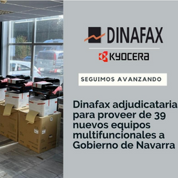 Dinafax adjudicatario para proveer 39 nuevos equipos multifuncionales a Gobierno de Navarra